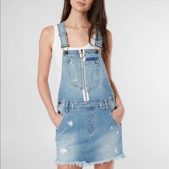 HIDDEN Denim Overall Skirt - Picture 1 of 15